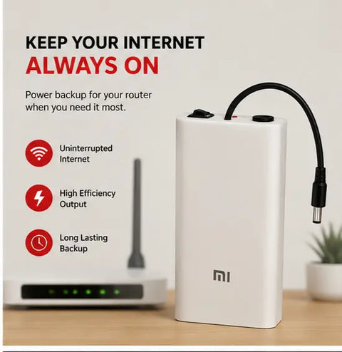 Mi Router Power Bank 12V High-Power – Plug & Play Uninterruptible Power Supply for Routers